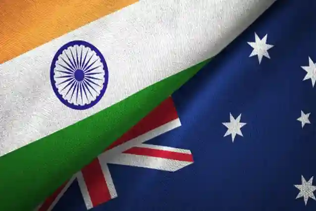 Indian and Australian Flag Image | Australian citizens get a visa for India