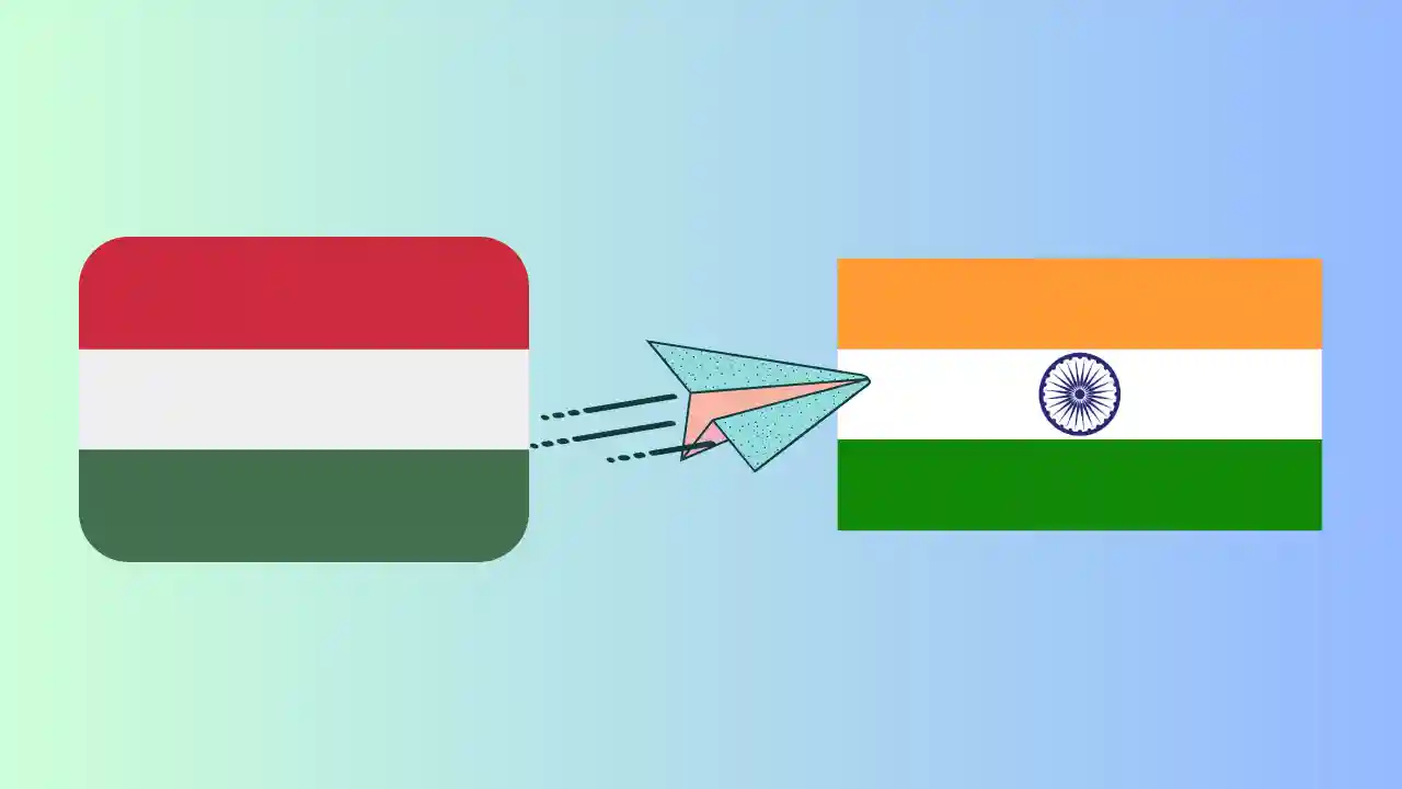 Hungary To India Country Flag Image | India Visa For Hungary