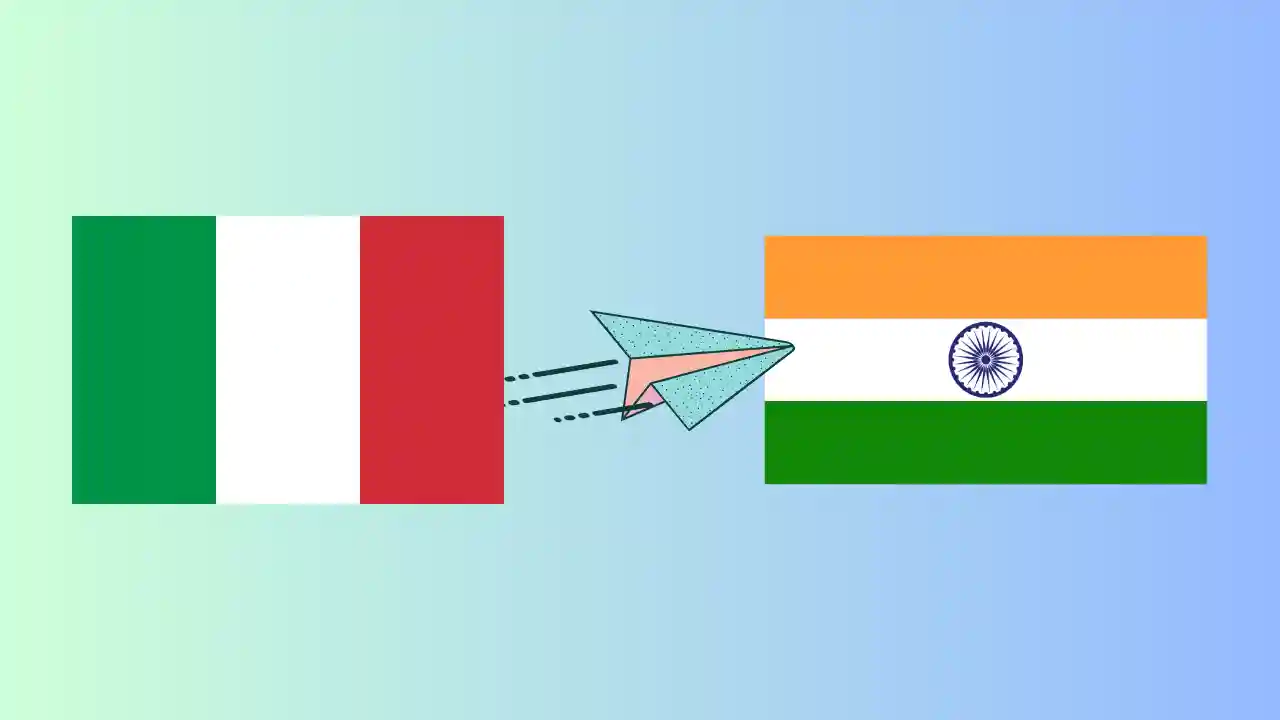 Italy To India Country Flag Image | Indian Visa For Italian Citizens