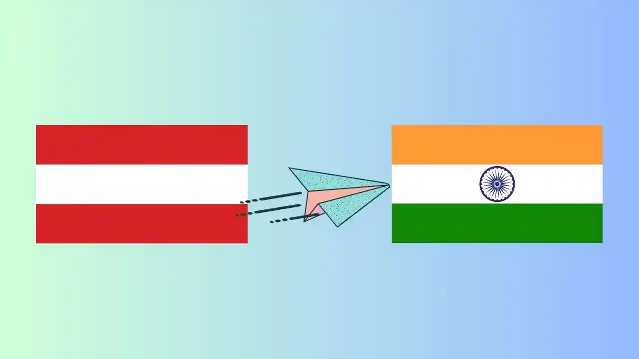 Austria To India Country Flag Image | Indian eVisa for Austria Citizens
