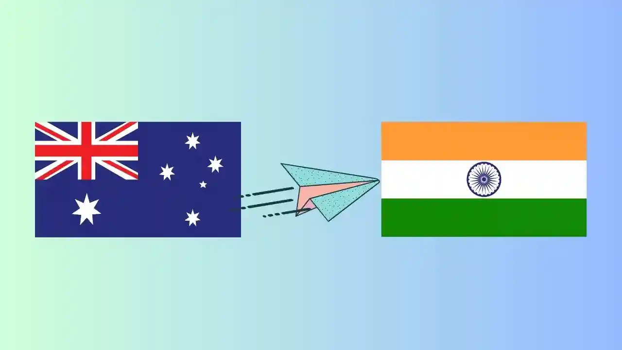 Australia To India Country Flag Image | Australia Visitor Visa From India