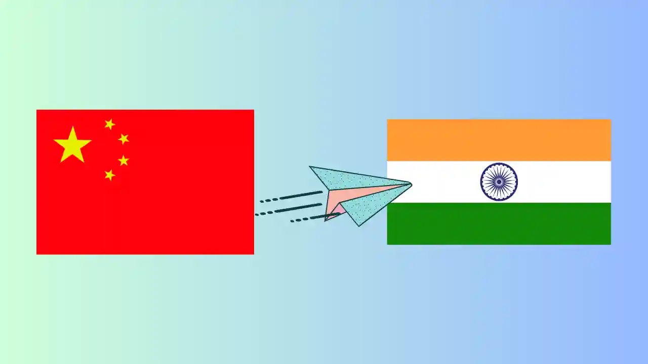 China To India Country Flag Image | Indian Visa For Chinese Citizens
