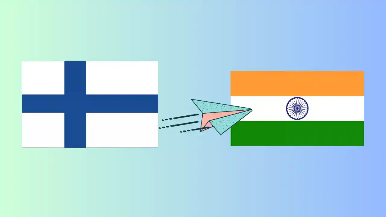 Finland To India Country Flag Image | Indian Visa for Finland citizens