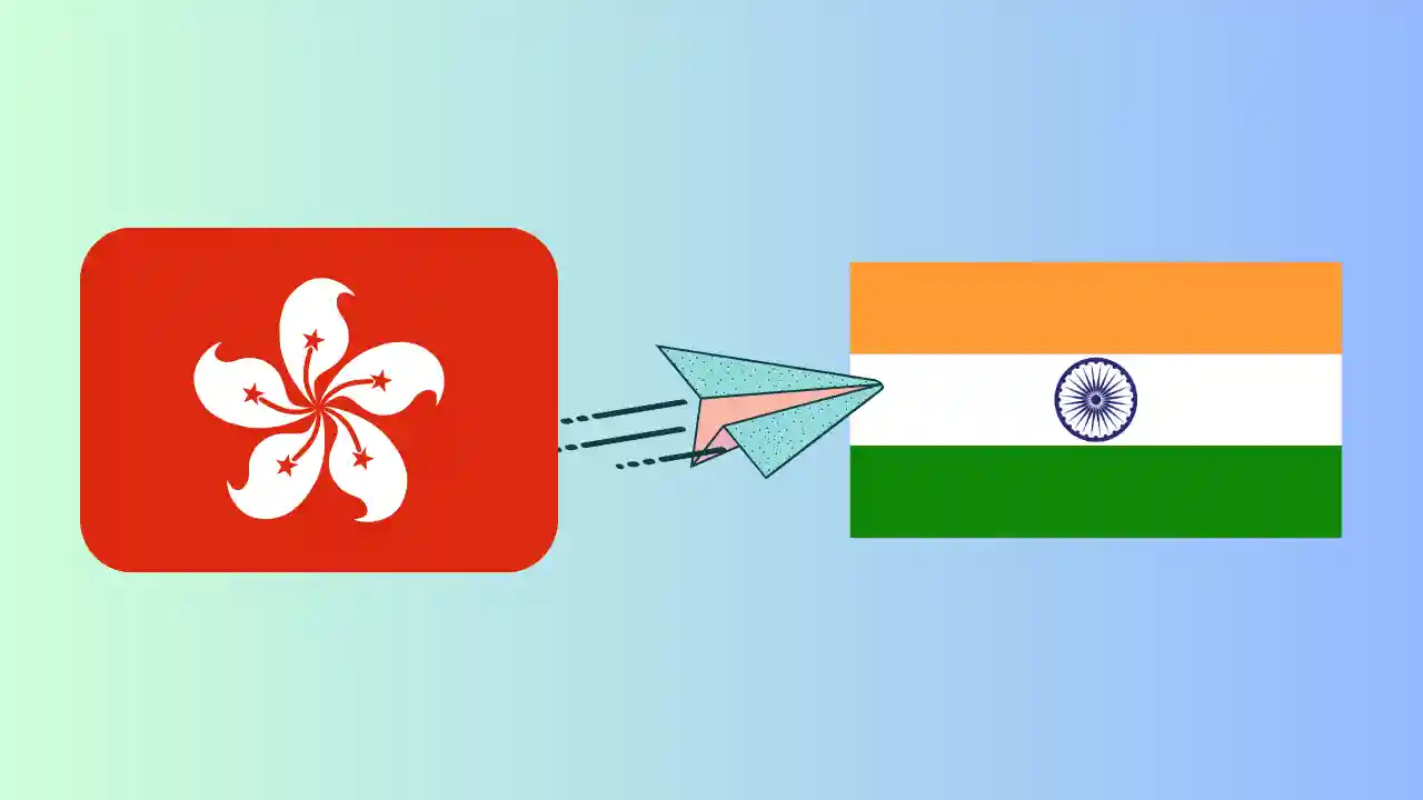 Hong Kong To India Country Flag Image | Indian Visa for hong kong citizens