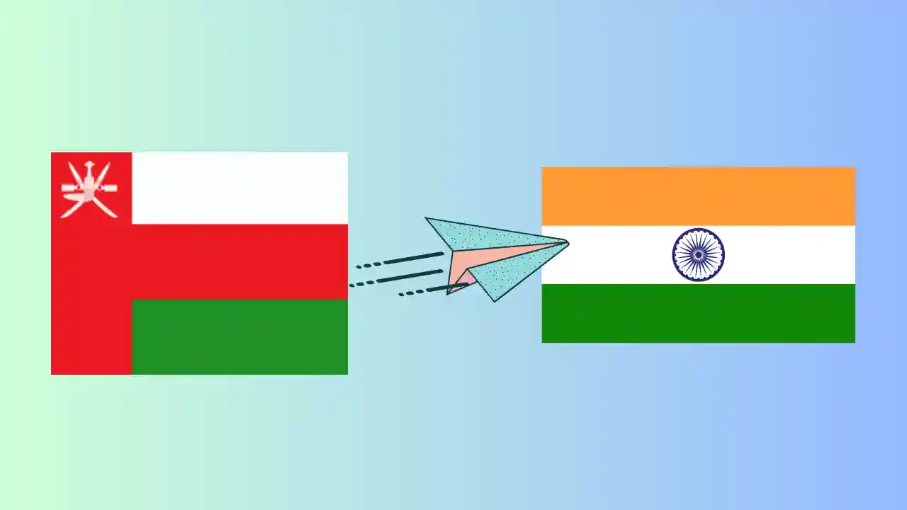 Oman To India Country Flag Image | India Visa For Omani Citizens | india Visa Requirements For Omani Citizens