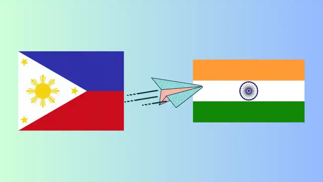 Philippine To India Country Flag Image | India visa for Philippines | India Visa Requirements for philippine Citizens