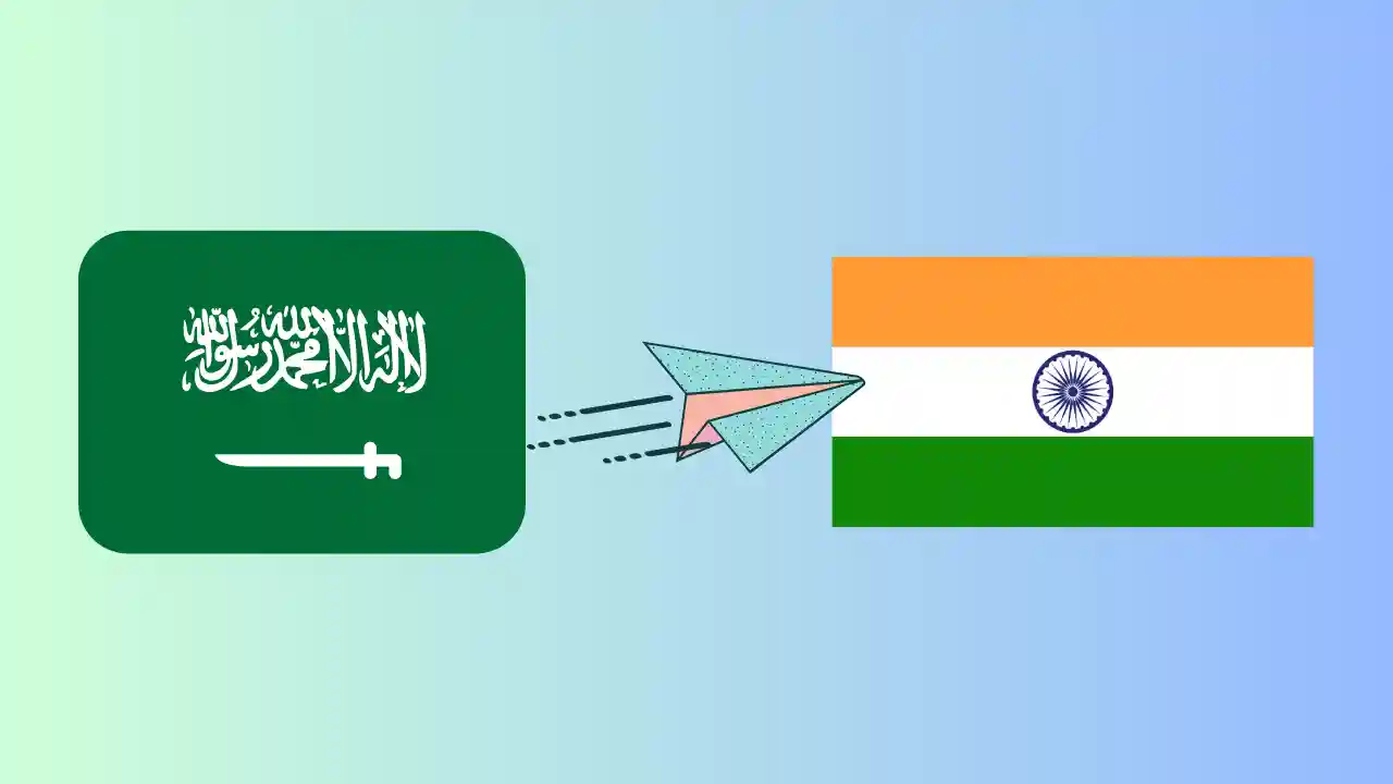 Saudi Arabia To India Country Flag Image | Indian Visa for Saudi Arabia | Indian eVisa Requirements for Saudi Citizens