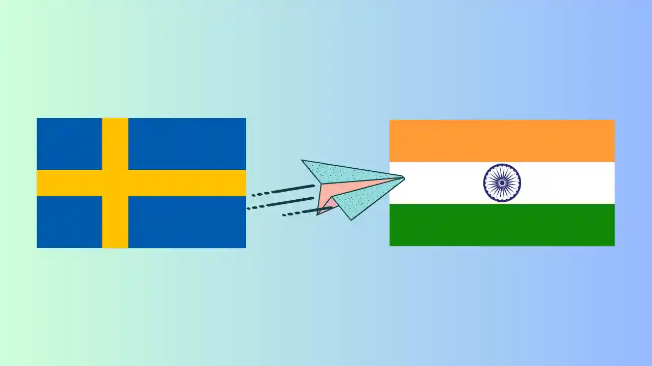 Sweden To India Country Flag Image | Indian Visa for Swedish Citizens